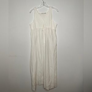 Zara white maxi dress/nightgown, M